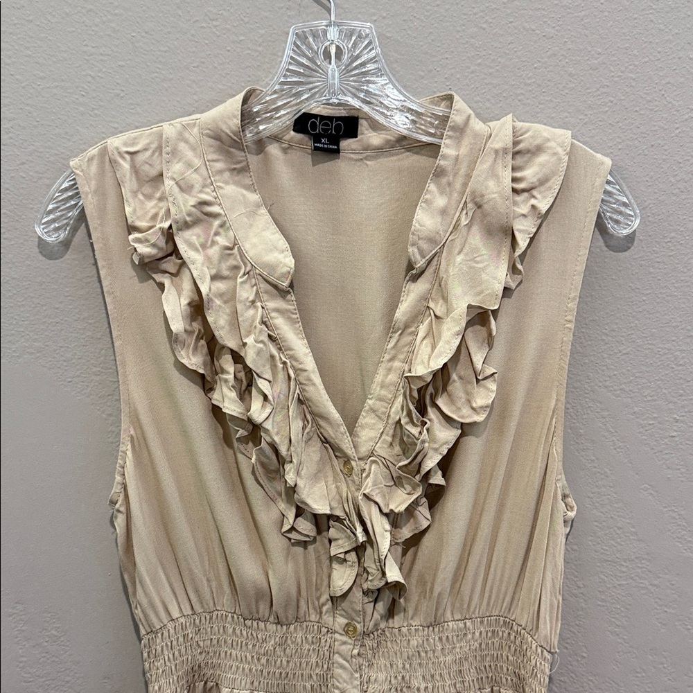Deb Cream Ruffle Dress - Picture 2 of 5